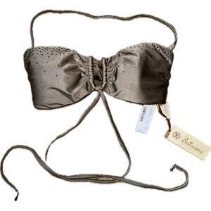 NWT platinum khaki u-ring bandeau with swarovski elements